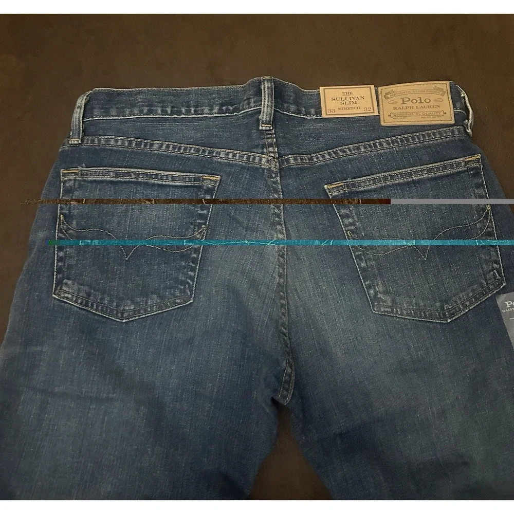 Polo Ralph Lauren Sullivan Slim Jeans Mens 33X32 Blue Stretch Denim